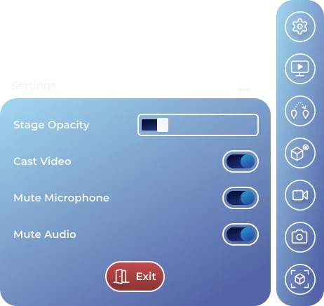 The Settings panel