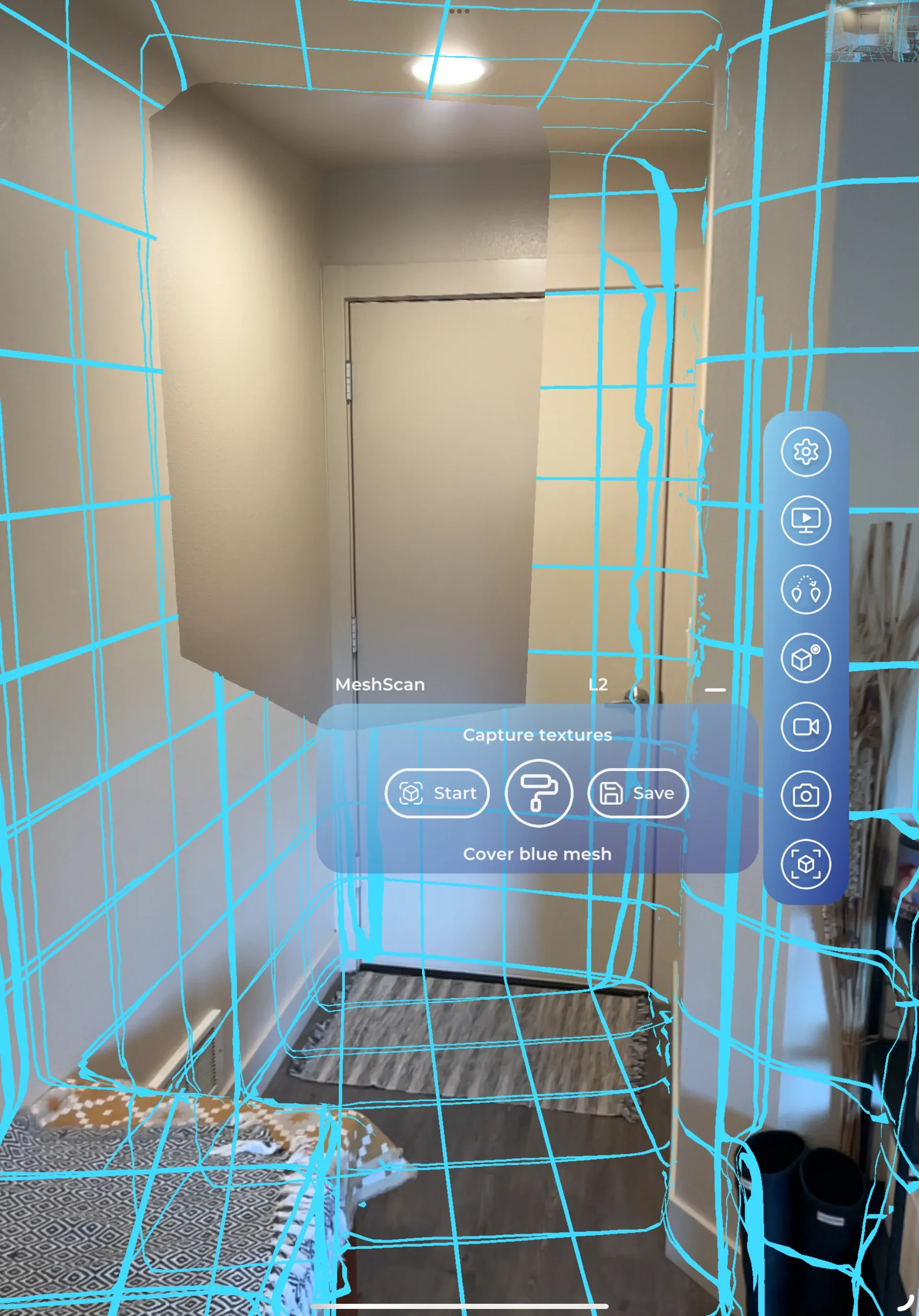 Scanning a room with an iPad