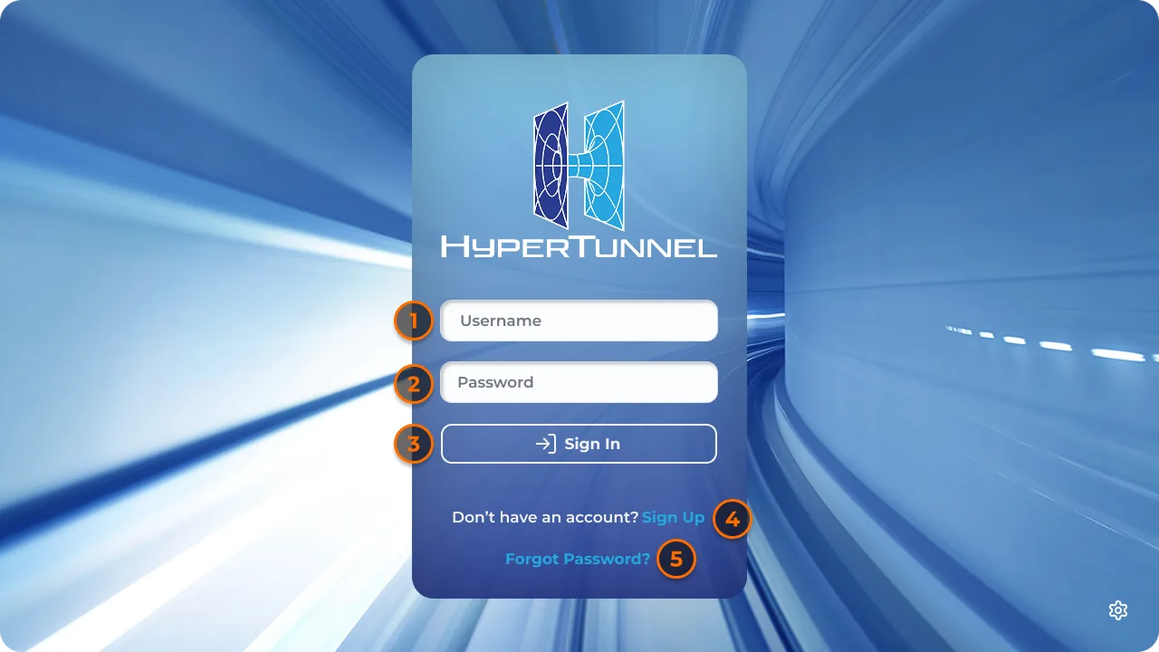 The app's sign-in screen