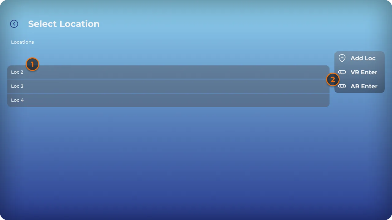The New Location window